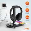 Delton D101 Wireless Computer Headset and Stand Charging Station Bluetooth Stereo Headphoones DHSWC1101XD